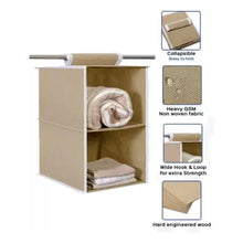 Fabric Hanging 2 - Shelf Closet Cloth Organizer - justgrabit.in | Just Grab It