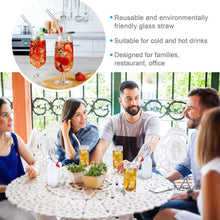 4 Pcs Reusable Glass Straws with 1 Cleaning Brushes - justgrabit.in | Just Grab It
