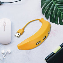 Banana Shape USB Hub, 2.0 Hub USB Splitter, 4 - Port USB Hub (1 Pc) - justgrabit.in | Just Grab It
