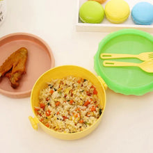 Burger Shape Lunch Box – Double Layer 1000ml Food Container with 2 Spoons for Kids - Justgrabit Inc.