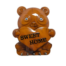 Cute Plastic Panda Key Holder, Wall Key Rack with 5 Hooks (1 Pc) - justgrabit.in | Just Grab It