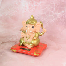 Decorative Medium Lord Ganesh Idol Decorative Statue with Solar - Powered Base (1 Pc) - Justgrabit Inc.