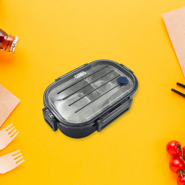 304 Stainless Steel Thermal Lunch Box Leakproof Food Storage Containers, 2 - Compartment Lunch Box, Lunch Box for Boys, Girls, Kids, School & Office (500ML) - justgrabit.in | Just Grab It