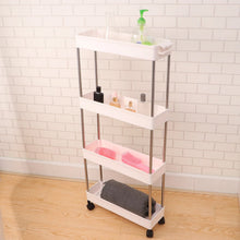 Plastic 4 Layer Folding Trolly Storage Organizer Kitchen Rack - justgrabit.in | Just Grab It