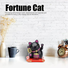 Solar Powered Happy Cat Beautiful with Arm Waves Wealth Cat (1 Pc / Mix Color) - justgrabit.in | Just Grab It