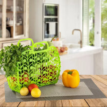 Plastic Foldable Basket Bag || Fruit & Vegetable Storage Basket (3 Pcs Set / Multicolor) - Justgrabit Inc.