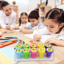 Emoticon Stamps 10 pieces in Round Shape Stamp (Multicolor / 10 Pc) - justgrabit.in | Just Grab It