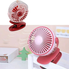Portable Clip - on Fan, Battery Operated, With Light & Spray, Small Yet Powerful USB Table Fan, 3 - Speed Quiet Rechargeable Mini Desk Fan, 360° Rotation, Personal Cooling Fan for Home, Office, Camping - Justgrabit Inc.