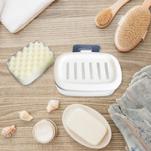 Soap Box With Sponge Dual - use Soap Holder ,Sabudani (2 Pc Set / With Adhesive Hook) - justgrabit.in | Just Grab It
