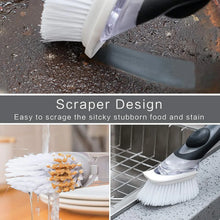 Dish Scrubber with Soap Dispenser, Soap Dispensing Dish Brush Set (1 Set) - justgrabit.in | Just Grab It