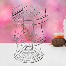 Multipurpose Stainless Steel Multi - 3 Tier Corner Storage Rack - justgrabit.in | Just Grab It