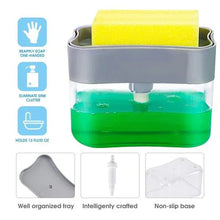 Liquid Soap Dispenser on Countertop with Sponge Holder For Pet - Justgrabit Inc.