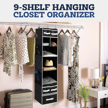 9 Shelf Hanging Closet Organizer with 5 Drawer Organizers - justgrabit.in | Just Grab It