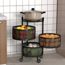 Metal Round High Quality Kitchen Trolley with Wheels (3 Layer / 1 Pc) - justgrabit.in | Just Grab It