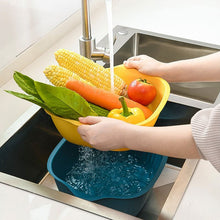 Plastic Washing Bowl & Strainer Basket for Kitchen (Set of 2) - justgrabit.in | Just Grab It