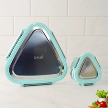 Ganesh Trinity 2 - Piece Stainless Steel Triangle Lunch Box Set - Justgrabit Inc.