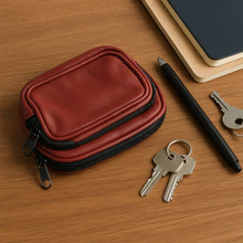 Premium Leather Zippered Card Holder & Accessories Case - Justgrabit Inc.