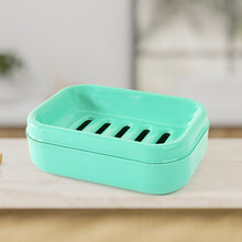 Premium Quality Rectangular Aqua Green Plastic Soap Case (1 Pc) - justgrabit.in | Just Grab It