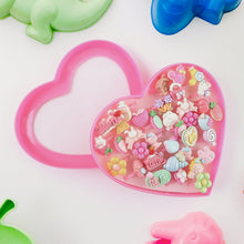 Adorable Playful Decorative Rings Children In Heart Shaped Storage Box (35 Pcs Aprpox - justgrabit.in | Just Grab It