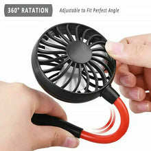 Hand Free Personal Fan - Portable USB Battery Rechargeable Mini Fan - Headphone Design Wearable Neckband Fan Necklance Fan Cooler Fan for Home, Sport, Camping, Beach, Travel, Office - Justgrabit Inc.