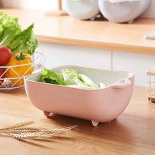 Multifunctional BPA Free Double Layered Plastic Rotatable Strainer Basket (Multicolor) - Justgrabit Inc.