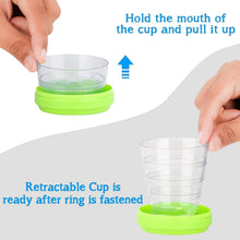 Portable Travelling Cup/Tumbler With Lid Folding / Pocket Glass for Travelling, Water Cup for Kids Walker, Folding Camping Cup with Lids Expandable Drinking Cup Folding Cup for Kids, Travel - (Pack of 1) - justgrabit.in | Just Grab It