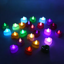 Heart Shape Battery Operated Tea Light LED Candles, for Decoration Use, Diwali (24 Pc Set) - justgrabit.in | Just Grab It