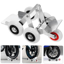 Heavy - Duty Motorcycle Front Wheel Parking Roller Stand (1 Pc) - justgrabit.in | Just Grab It