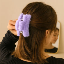 Soft Velvet Furry Hair Clutcher Clips Set (12 Pc) - justgrabit.in | Just Grab It