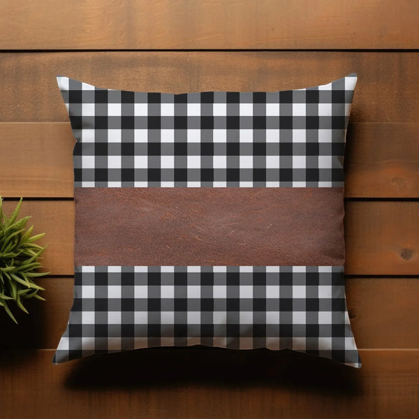 Pillow Covers, Leather & Cotton Cushion Covers (15 × 15 Inch / 1 Pair / 2 Pc) - justgrabit.in | Just Grab It