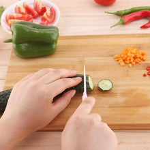Thick Wooden Bamboo Kitchen Chopping Board with Holder for Fruits & Meat - justgrabit.in | Just Grab It