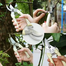 Stainless Steel Pruning Shears with Sharp Blades and Comfortable handle - Durable Hand Pruner for Comfortable and Easy Cutting, Heavy Duty Gardening Cutter Tool Plant Cutter for Home Garden | Wood Bran (1 Pc) - Justgrabit Inc.