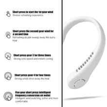 Portable USB Rechargeable Neck Fan – Wearable, 3 Speeds, Headphone Design - justgrabit.in | Just Grab It