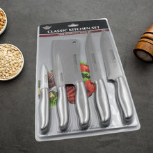 Big Size Professional Sharp Durable Quality Pack of 5 Kitchen Knives Set Basic Kitchen Tools - Stainless Steel Kitchen Gadgets (5 Pc Set) - justgrabit.in | Just Grab It