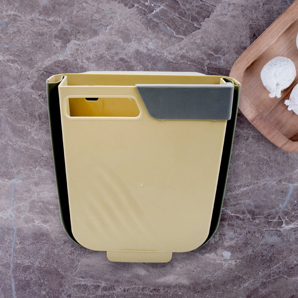 Foldable Hanging Trash Can – Space - Saving Waste Bin for Kitchen, Bathroom & Car - Justgrabit Inc.