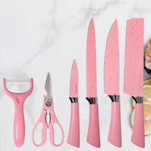 Stainless Steel Non Stick Ceramic Coating 6 Pcs Chef Kitchen Knife Set - justgrabit.in | Just Grab It