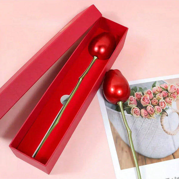 Metal Red Rose Couple Jewelry Box - Fancy Jewelry Box (1 Pc) - justgrabit.in | Just Grab It
