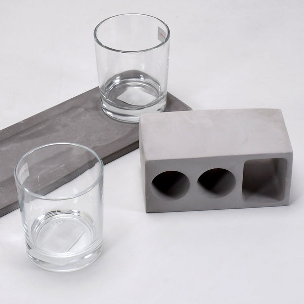 2 Wine Glasses & Marble Holder - Attractive Design for Hotels & Cafes - justgrabit.in | Just Grab It