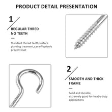 Eye Hooks Screw in Heavy Duty, Stainless Steel Eye Bolts Screw (7 Pc Set) - justgrabit.in | Just Grab It