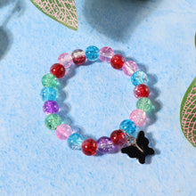 Premium Multicolor Crackle - Bead Stretch Bracelet (1 Pc) - justgrabit.in | Just Grab It