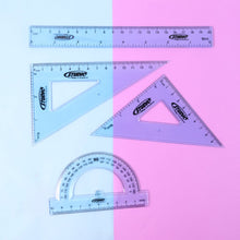 4 - Piece Transparent Geometry Instrument Set with Ruler - justgrabit.in | Just Grab It