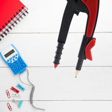 2 Pc Geometry Set – Built - in Pencil Grip & Transparent Plastic Protractor - justgrabit.in | Just Grab It