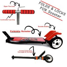Basic Kids Ride On Leg Push Scooter for Boys and Girls (4 - 8 Years Old Kids) Foldable Scooter Cycle with Height Adjustment for Boys and Girls Multicolor (1 Pc / 3 Wheel)  - Justgrabit Inc.
