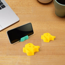 Multi - Functional Apple - Shaped Plastic Mobile Stand with Pen Holder (3 Pc / Mix Color) - justgrabit.in | Just Grab It
