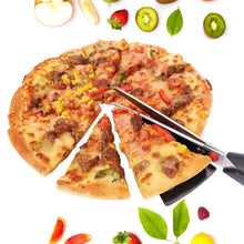Stainless Steel Pizza Cutter Scissors Plastic Handle with Removable Spatula - justgrabit.in | Just Grab It