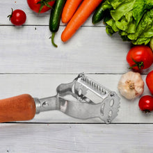 Vegetable and Fruit Peeler with Wooden Handle (1 Pc) - Justgrabit Inc.
