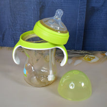 Plastic Baby Feeding Bottle with Handles Straw (300 ML / 1 Pc) - justgrabit.in | Just Grab It