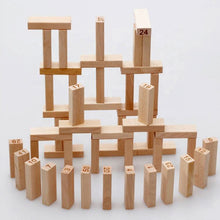 Wooden Tumbling Stacking Tower Game, Zenga tower (48 Pcs Blocks 2 Dices) - justgrabit.in | Just Grab It