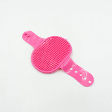 Dog Bath Brush Dog Grooming Brush, Pet Shampoo Bath Brush Soothing Massage Rubber Comb with Adjustable Ring Handle for Long Short Haired Dogs (1 Pc) - justgrabit.in | Just Grab It