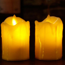 Set of 24 Multicolor Flameless Melted Design Candles for Decoration, Diwali - justgrabit.in | Just Grab It